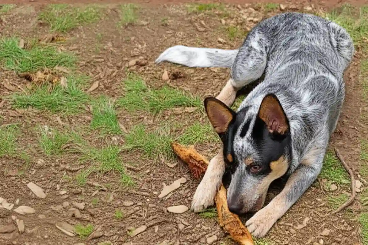 australijski pies pasterski z frisbee na łące